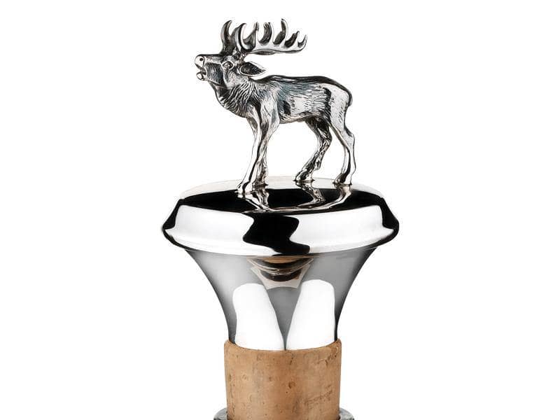 Bouchon verre bouteille de vin motif Cerf - 20077