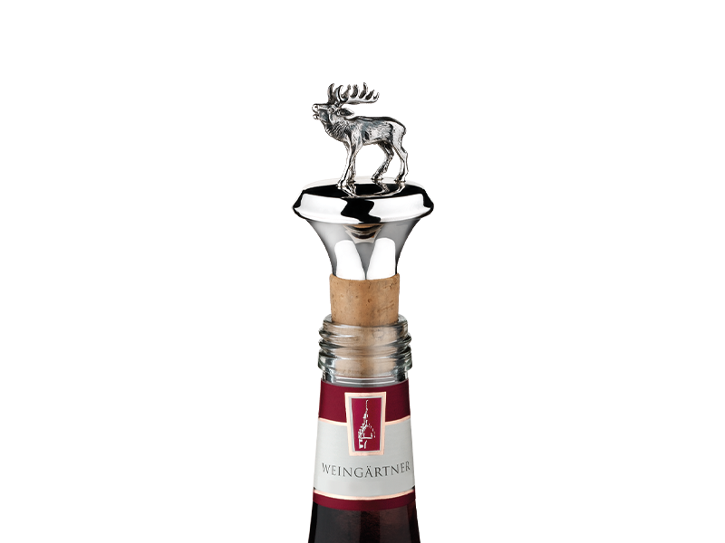 Bouchon verre bouteille de vin motif Cerf - 20077